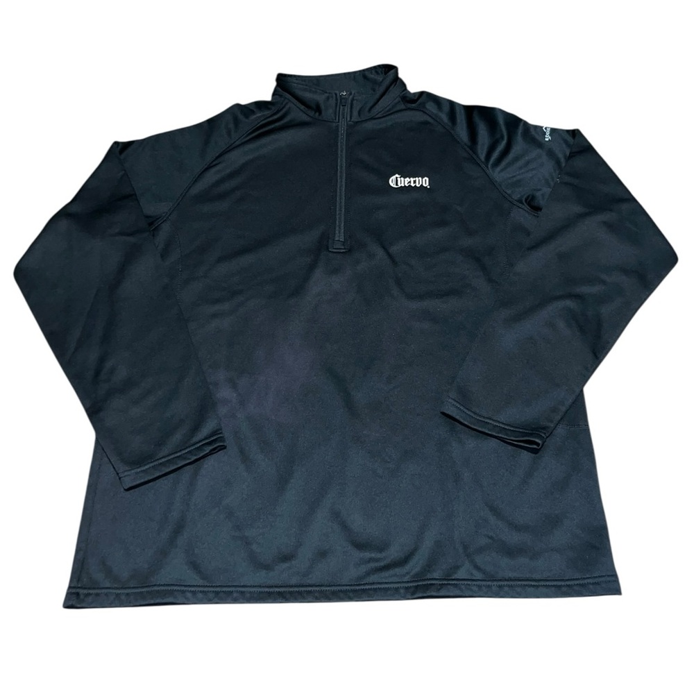 Men’s Eddie Bauer Jose Cuervo Tequila 1/4 Quarter Zip Black Size XL